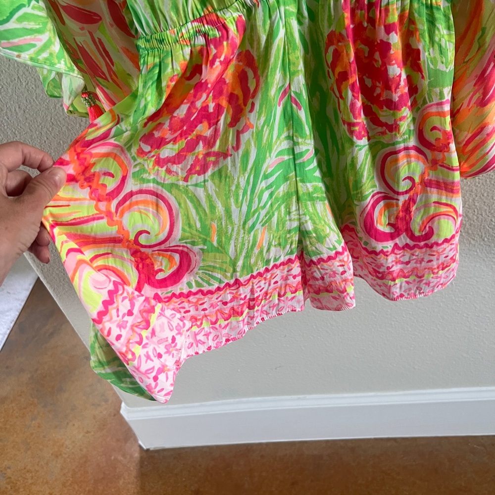 Lilly Pulitzer swimsuit cover up romper - Picture 2 of 4